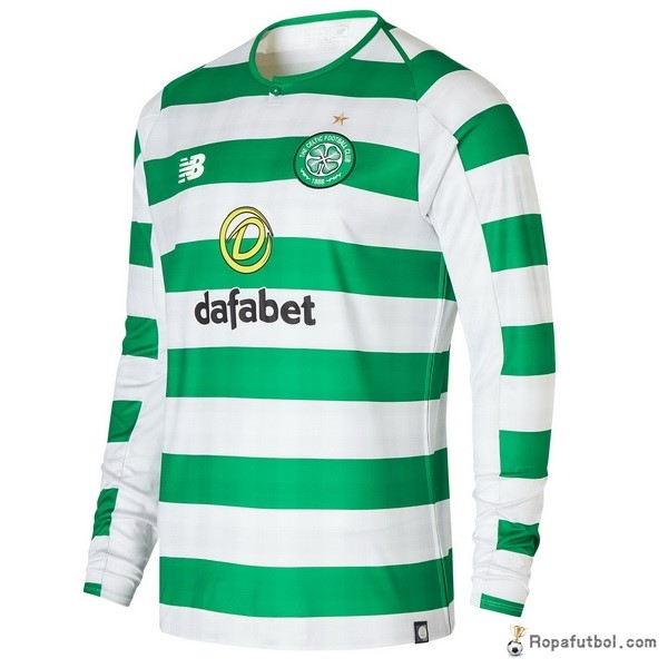 Camiseta Celtic Replica Primera Ropa Manga Larga 2018/19 Verde